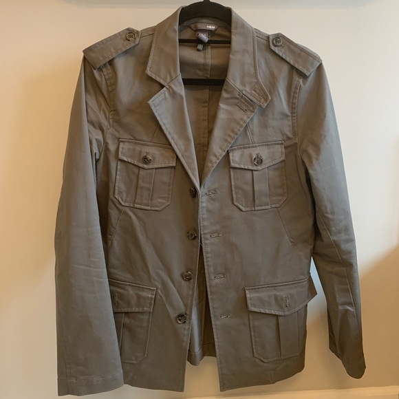 Forest green military style jacket - Picture 1 of 7